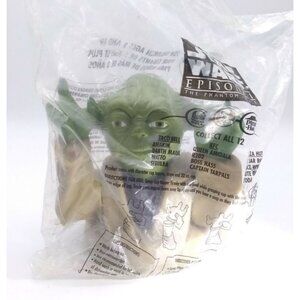 Star Wars Episode 1 Phantom Menace Yoda Pizza Hut 1999 Cup Topper